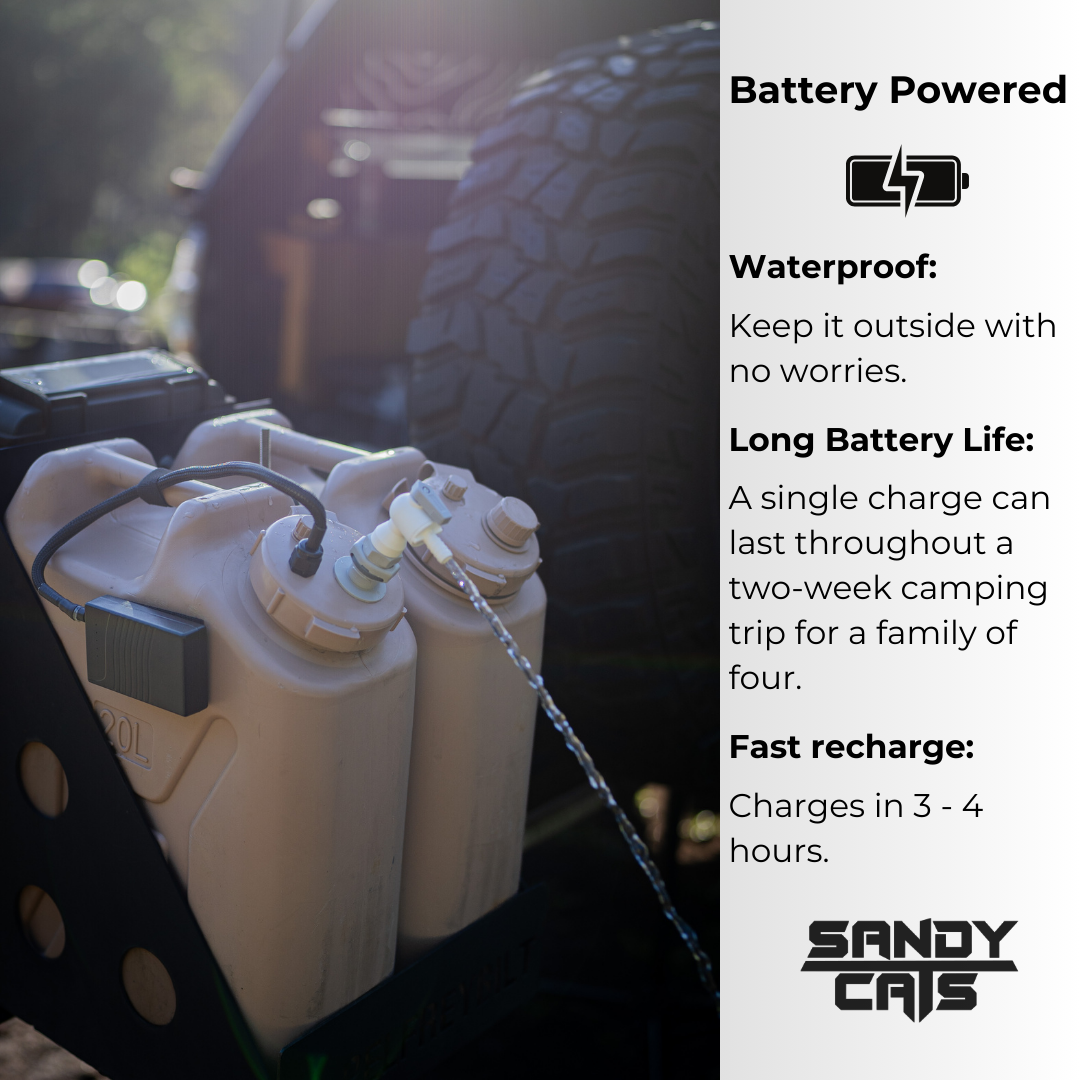 Trailwash waterproof battery info