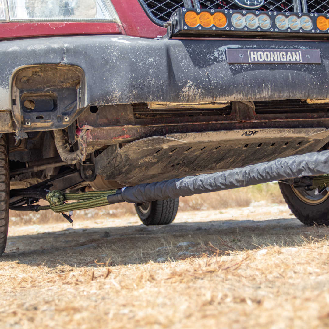 Off road Subaru using Subaru Recovery Kit from SandyCats Kinetic-X Recovery Gear