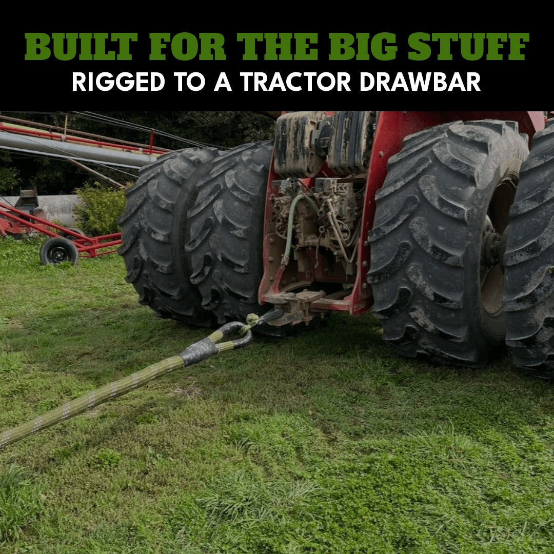 Built for the Big Stuff: a Sandy Cats Heavy Duty kinetic rope rigged to a tractor drawbar