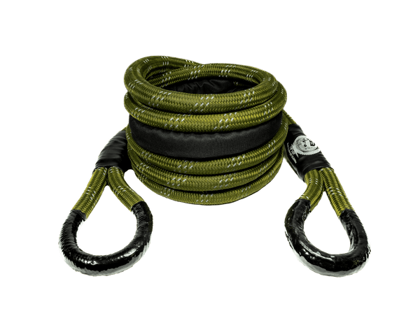 25mm 9m Reflective Kinetic Recovery Tow Rope Heavy Duty Nylon Double