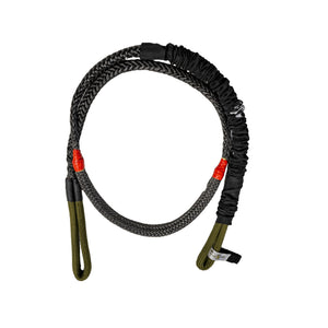 Sandy Cats 8 foot Hero Bridle with the protected black center cover, red markers and olive eyes, on white